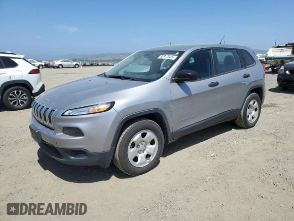 2017 Jeep Cherokee Sport with VIN 1C4PJMAB8HW605363, listed as a Copart auction lot 53917035 with 66,747 mi miles and Salvage Title. Bid and sale history available at carsss.com. Image 1.