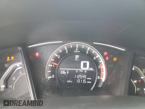 2018 Honda Civic Sedan LX with VIN 19XFC2F50JE020533, listed as a Copart auction lot 52881175 with 112,549 mi miles and Salvage Title. Bid and sale history available at carsss.com. Image 9.