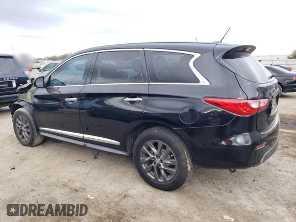 2013 Infiniti JX35 with VIN 5N1AL0MN0DC325393, listed as a Copart auction lot 47621695 with 228,929 mi miles and Salvage Title. Bid and sale history available at carsss.com. Image 2.