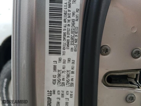 2014 Ram 2500 Tradesman with VIN 3C6UR5CJ5EG134649, listed as a Copart auction lot 47989335 with 142,623 mi miles and Salvage Title. Bid and sale history available at carsss.com. Image 12.
