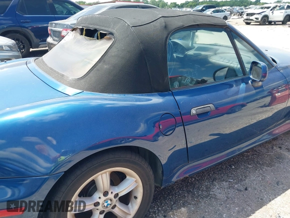 2000 BMW Z3 2.5 with VIN 4USCH9347YLF85613, listed as a IAAI auction lot 42194616 with 89,861 mi miles and . Bid and sale history available at DreamBid. Image 13.