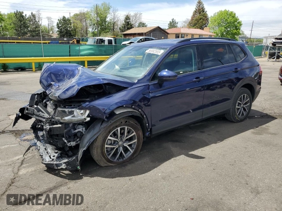 2021 Volkswagen Tiguan S with VIN 3VV1B7AX7MM036467, listed as a Copart auction lot 56992555 with 12,008 mi miles and Salvage title. Bid and sale history available at DreamBid. Image 1.