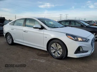 2018 Hyundai Sonata Hybrid SE with VIN KMHE24L3XJA080086, listed as a Copart auction lot 87439294 with 80,343 mi miles and Salvage Title. Bid and sale history available at carsss.com. Image 4.
