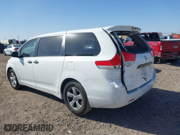 2013 Toyota Sienna L with VIN 5TDZK3DC2DS399410, listed as a IAAI auction lot 41741232 with 158,280 mi miles. Bid and sale history available at carsss.com. Image 14.