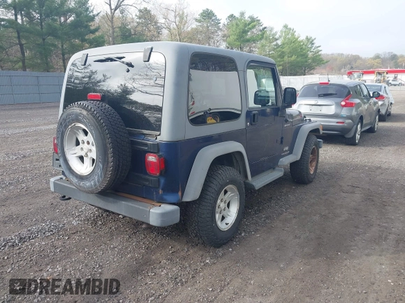 2005 Jeep Wrangler Sport z VIN 1J4FA49S25P302627, wystawiony jako IAAI lot #42100601 z przebiegiem 169 650 mil mil oraz . Historia ofert i sprzedaży dostępna na DreamBid. Obrazek 4.
