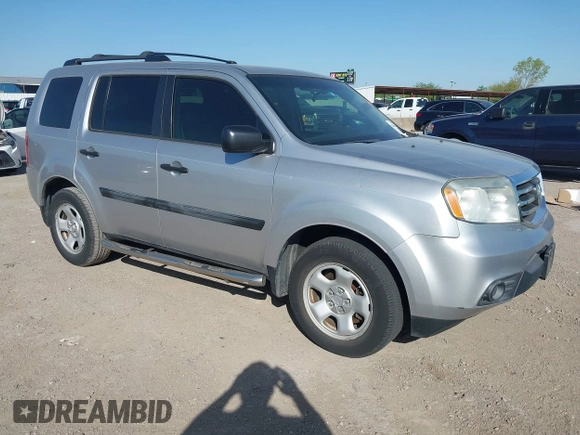 2013 Honda Pilot LX with VIN 5FNYF3H25DB014878, listed as a IAAI auction lot 42014613 with 169,292 mi miles and . Bid and sale history available at DreamBid. Image 1.