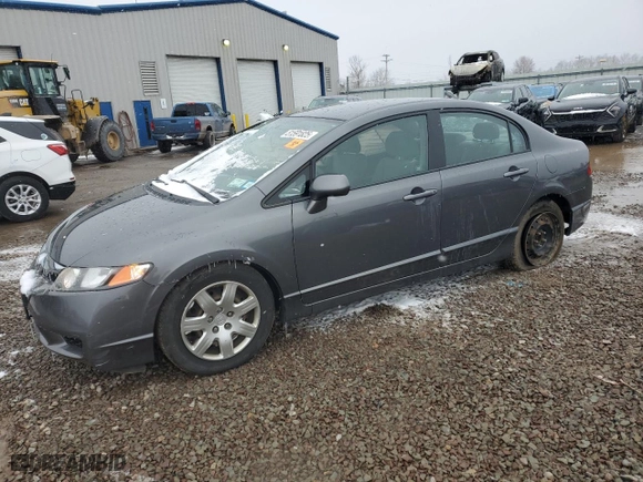 2010 Honda Civic Sdn LX with VIN 2HGFA1F50AH560941, listed as a Copart auction lot 51591825 with 131,489 mi miles and Salvage Title. Bid and sale history available at carsss.com. Image 1.