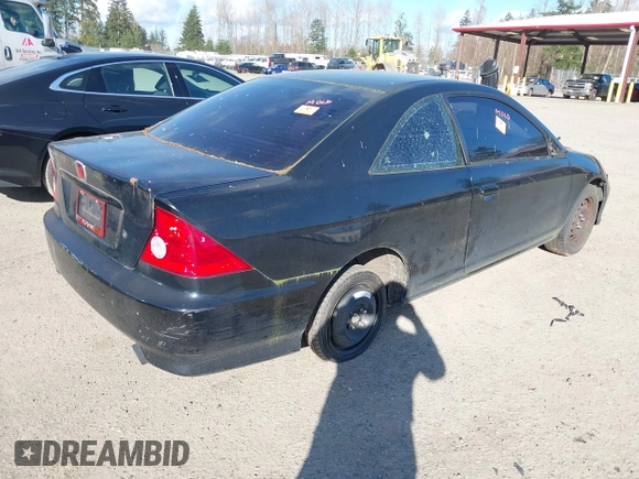2005 Honda Civic Cpe LX with VIN 1HGEM22545L074544, listed as a IAAI auction lot 41753533 with 1 mi miles. Bid and sale history available at carsss.com. Image 4.