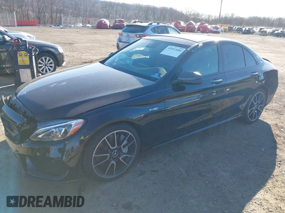 2017 Mercedes-Benz C 43 AMG with VIN 55SWF6EB2HU190238, listed as a IAAI auction lot 41022080 with 64,672 mi miles and . Bid and sale history available at DreamBid. Image 17.
