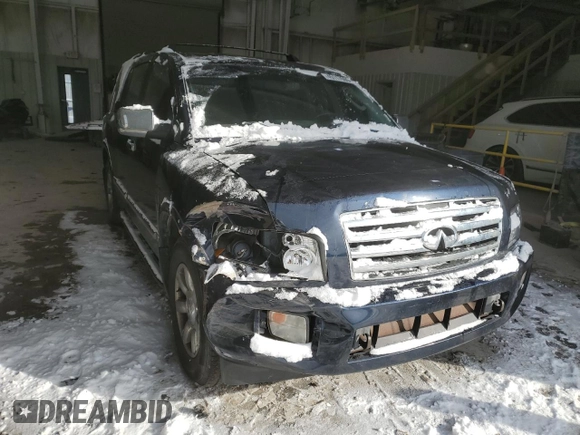 2007 Infiniti QX56 with VIN 5N3AA08C47N802650, listed as a Copart auction lot 45117695 with 218,047 mi miles and Salvage Title. Bid and sale history available at carsss.com. Image 4.