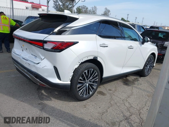 2024 Lexus RX with VIN 2T2BBMCA2RC048595, listed as a IAAI auction lot 42040110 with 9,665 mi miles. Bid and sale history available at carsss.com. Image 4.