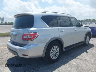 2019 Nissan Armada SL with VIN JN8AY2ND3K9085763, listed as a IAAI auction lot 41972072 with 109,555 mi miles. Bid and sale history available at carsss.com. Image 4.