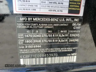 2009 Mercedes-Benz GL-Class 4.6L with VIN 4JGBF71E09A453970, listed as a Copart auction lot 74893544 with 201,394 mi miles and Clean Title. Bid and sale history available at carsss.com. Image 13.