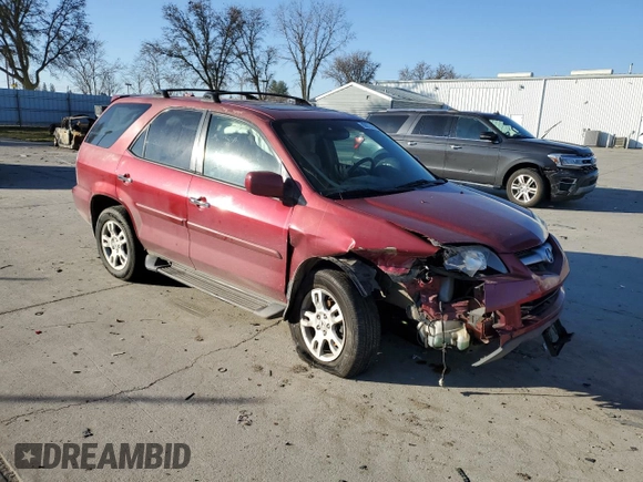 2006 Acura MDX Touring w/Navi with VIN 2HNYD18886H524583, listed as a Copart auction lot 88972425 with 193,778 mi miles and Salvage Title. Bid and sale history available at carsss.com. Image 4.