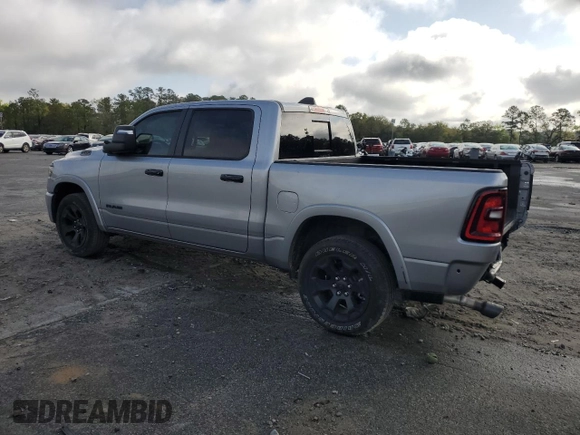 2025 Ram 1500 Big Horn z VIN 1C6SRFFP5SN535005, wystawiony jako Copart lot #50241725 z przebiegiem 9 611 mil mil oraz Szkoda całkowita • Salvage title. Historia ofert i sprzedaży dostępna na DreamBid. Obrazek 2.