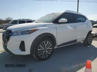 2022 Nissan Kicks SV with VIN 3N1CP5CV1NL492774, listed as a Copart auction lot 47834575 with 101,304 mi miles and Salvage Title. Bid and sale history available at carsss.com. Image 1.