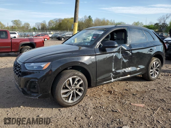2024 Audi Q5 S line Premium z VIN WA1GAAFY6R2112201, wystawiony jako Copart lot #54532985 z przebiegiem 10 795 mil mil oraz Szkoda całkowita • Salvage title. Historia ofert i sprzedaży dostępna na DreamBid. Obrazek 1.