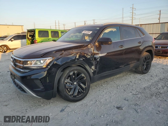 2022 Volkswagen Atlas SE with VIN 1V2JC2CA0NC224224, listed as a Copart auction lot 74612554 with 49,249 mi miles and Salvage title. Bid and sale history available at DreamBid. Image 1.