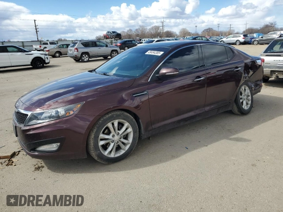 2012 Kia Optima EX with VIN 5XXGN4A74CG037395, listed as a Copart auction lot 49494385 with 124,661 mi miles and Salvage Title. Bid and sale history available at carsss.com. Image 1.