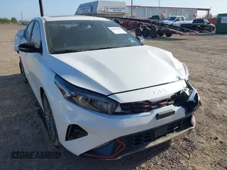 2023 Kia Forte GT-Line with VIN 3KPF54AD3PE624025, listed as a IAAI auction lot 41818361 with 26,067 mi miles. Bid and sale history available at carsss.com. Image 1.