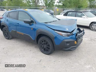 2024 Subaru Crosstrek Wilderness с VIN 4S4GUHT67R3755977, выставлен на аукционе IAAI как лот 42297312 с пробегом 3 255 миль миль и . История ставок и продаж доступна на DreamBid. Изображение 1.