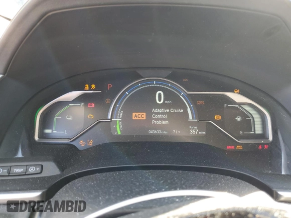 2018 Honda Clarity with VIN JHMZC5F10JC002096, listed as a Copart auction lot 79042274 with 43,633 mi miles and Salvage Title. Bid and sale history available at DreamBid. Image 9.