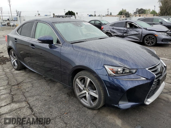 2019 Lexus IS with VIN JTHBA1D28K5100097, listed as a Copart auction lot 50593915 with 7,187 mi miles and Salvage Title. Bid and sale history available at carsss.com. Image 4.