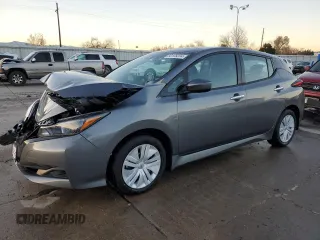 2025 Nissan LEAF S with VIN 1N4AZ1BVXSC562861, listed as a Copart auction lot 80108204 with 1,204 mi miles and Salvage Title. Bid and sale history available at carsss.com. Image 1.