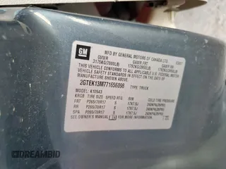 2007 GMC Sierra 1500 SLE1 с VIN 2GTEK13M771656098, выставлен на аукционе Copart как лот 60252705 с пробегом Не указан миль и Списание • Salvage title. История ставок и продаж доступна на DreamBid. Изображение 12.