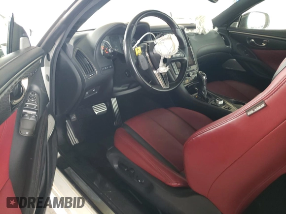 2021 Infiniti Q60 Red Sport 400 with VIN JN1FV7LK3MM530224, listed as a Copart auction lot 55362205 with 17,245 mi miles and Salvage title. Bid and sale history available at DreamBid. Image 8.