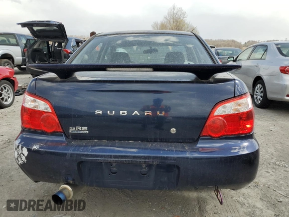 2005 Subaru Impreza Sedan (Natl) RS with VIN JF1GD67575H517284, listed as a Copart auction lot 47530485 with 156,944 mi miles and Salvage Title. Bid and sale history available at carsss.com. Image 6.