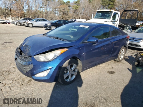 2013 Hyundai Elantra Coupe GS with VIN KMHDH6AE3DU014251, listed as a Copart auction lot 84525594 with 284,301 mi miles and Salvage Title. Bid and sale history available at carsss.com. Image 1.