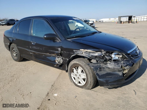 2003 Honda Civic DX with VIN 2HGES161X3H585385, listed as a Copart auction lot 42854145 with 87,312 mi miles and Salvage Title. Bid and sale history available at carsss.com. Image 4.