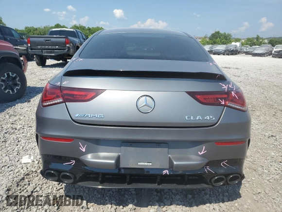 2021 Mercedes-Benz CLA 45 AMG with VIN W1K5J5DB4MN200955, listed as a Copart auction lot 57955104 with 44,136 mi miles and Salvage Title. Bid and sale history available at DreamBid. Image 6.