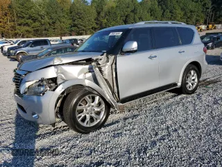 2012 Infiniti QX56 7-passenger with VIN JN8AZ2NF4C9519253, listed as a Copart auction lot 75007404 with 192,551 mi miles and Salvage Title. Bid and sale history available at carsss.com. Image 1.