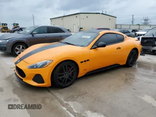 2018 Maserati GranTurismo Sport with VIN ZAM45VLA8J0255867, listed as a Copart auction lot 52229424 with 54,288 mi miles and Salvage Title. Bid and sale history available at carsss.com. Image 1.
