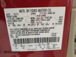 2012 Ford Escape XLT с VIN 1FMCU9DG9CKB18663, выставлен на аукционе Copart как лот 64014875 с пробегом 136 181 миль миль и На запчасти • Non repairable. История ставок и продаж доступна на DreamBid. Изображение 14.