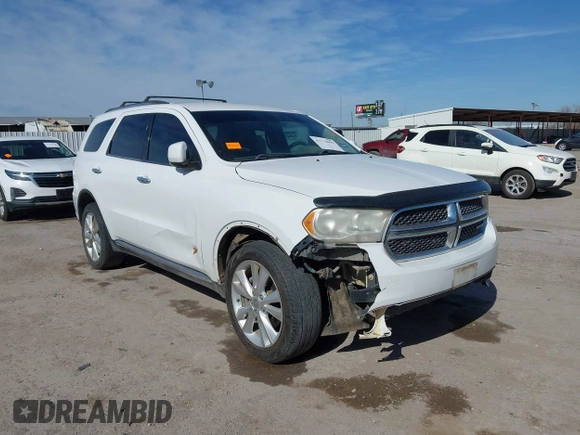 2013 Dodge Durango Crew with VIN 1C4SDJDT6DC510333, listed as a IAAI auction lot 41776099 with 180,431 mi miles and . Bid and sale history available at DreamBid. Image 6.
