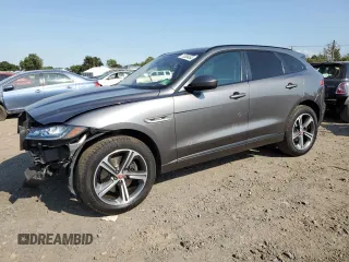 2018 Jaguar F-Pace 30t R-Sport with VIN SADCL2GXXJA290038, listed as a Copart auction lot 71338454 with 66,402 mi miles and Salvage title. Bid and sale history available at DreamBid. Image 1.