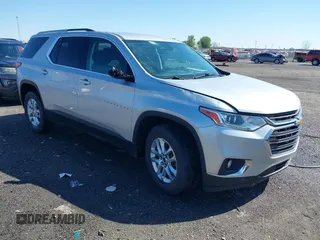 2018 Chevrolet Traverse LT Cloth z VIN 1GNERGKW5JJ188930, wystawiony jako IAAI lot #41976328 z przebiegiem 166 472 mil mil oraz . Historia ofert i sprzedaży dostępna na DreamBid. Obrazek 1.