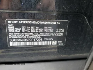 2023 BMW X5 xDrive40i with VIN 5UXCR6C06P9P17296, listed as a Copart auction lot 54330925 with 32,167 mi miles and Clean Title. Bid and sale history available at carsss.com. Image 13.