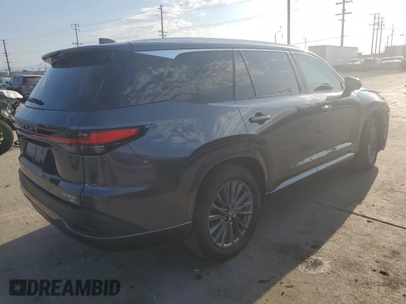 2024 Lexus TX 350 with VIN 5TDAAAB63RS002392, listed as a Copart auction lot 65291525 with 62,857 mi miles and Salvage title. Bid and sale history available at DreamBid. Image 3.