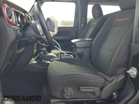 2021 Jeep Wrangler Rubicon with VIN 1C4HJXCG5MW797267, listed as a Copart auction lot 53585825 with 44,496 mi miles and Salvage title. Bid and sale history available at DreamBid. Image 7.