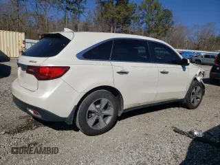 2016 Acura MDX with VIN 5FRYD3H20GB008592, listed as a Copart auction lot 89058995 with 164,886 mi miles and Salvage title. Bid and sale history available at DreamBid. Image 3.