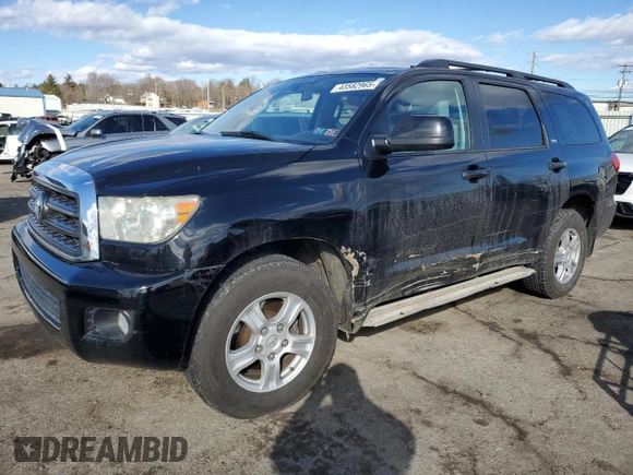 2013 Toyota Sequoia SR5 with VIN 5TDBY5G12DS084953, listed as a Copart auction lot 43582965 with 218,585 mi miles and Salvage Title. Bid and sale history available at carsss.com. Image 1.