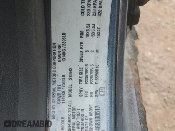 2006 Chevrolet Colorado 1LT z VIN 1GCCS138468130517, wystawiony jako Copart lot #58577815 z przebiegiem 152 008 mil mil oraz Szkoda całkowita • Salvage title. Historia ofert i sprzedaży dostępna na DreamBid. Obrazek 12.