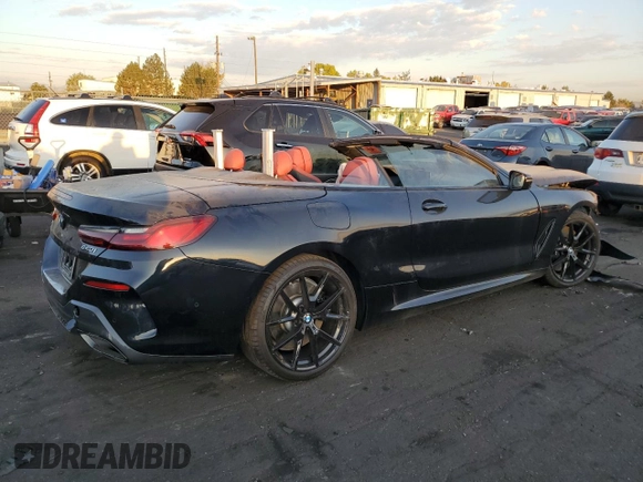 2023 BMW 8 Series 840i with VIN WBADZ4C05PCM43258, listed as a Copart auction lot 76588524 with Not provided miles and Salvage title. Bid and sale history available at DreamBid. Image 3.