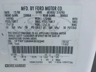 2009 Ford F-150 XL с VIN 1FTRF12899KB32240, выставлен на аукционе IAAI как лот 42437862 с пробегом 174 045 миль миль и . История ставок и продаж доступна на DreamBid. Изображение 9.