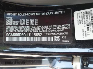 2018 Rolls-Royce Dawn z VIN SCA666D59JU115652, wystawiony jako IAAI lot #39811506 z przebiegiem 21 608 mil mil oraz . Historia ofert i sprzedaży dostępna na DreamBid. Obrazek 9.