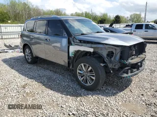2018 Infiniti QX80 with VIN JN8AZ2NF0J9662455, listed as a Copart auction lot 51672675 with 145,131 mi miles and Salvage Title. Bid and sale history available at carsss.com. Image 4.